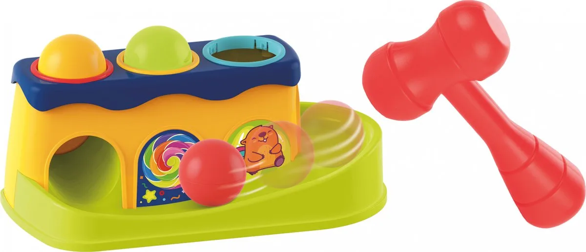 Little Stars - Hamerbank met 3 rammelballen - vanaf 12 maanden von Toi-Toys in Mehrfarbig – Produktfoto