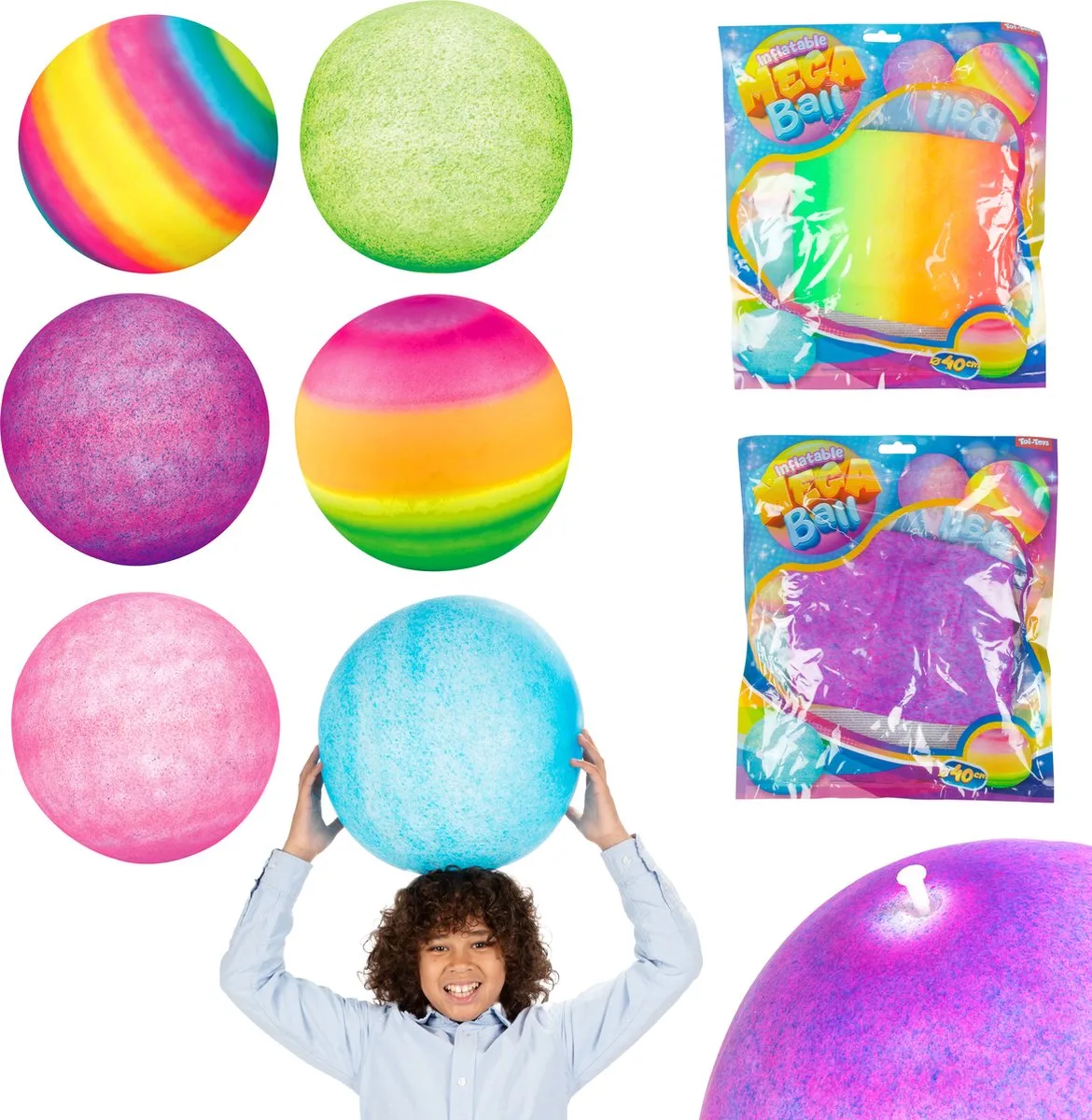 Megabal Opblaasbaar, 40cm von Toi-Toys in Mehrfarbig – Produktfoto