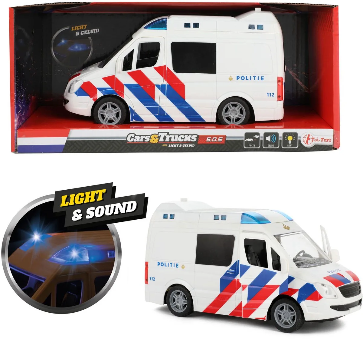 met Licht en Geluid von Toi-Toys in Politiebus – Produktfoto