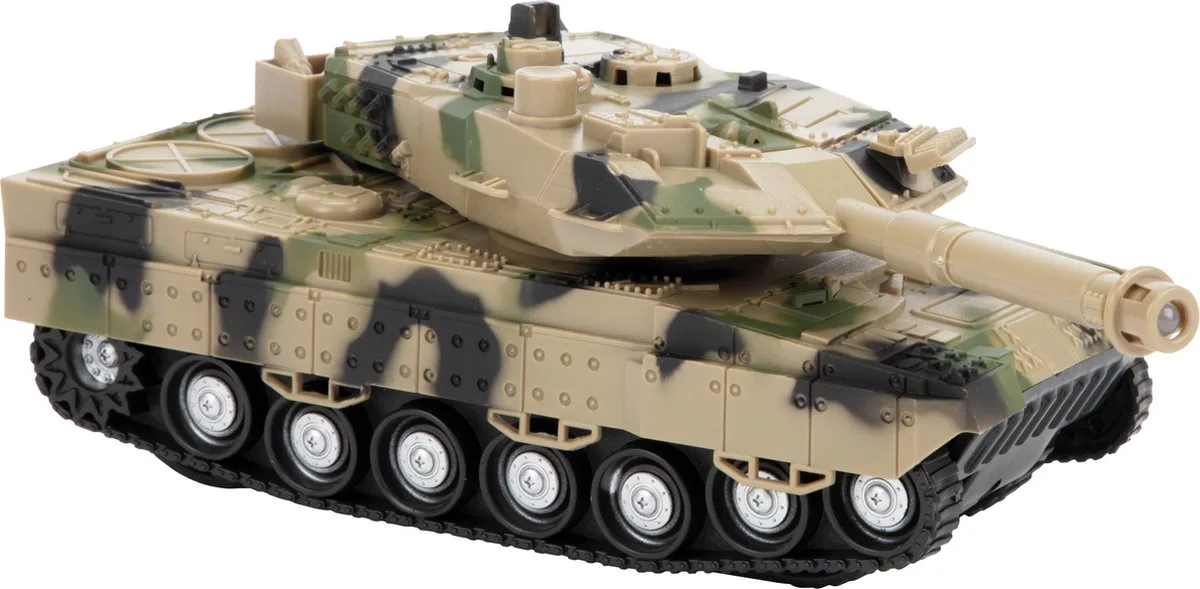 Militaire Tank Met Licht En Geluid 24 Cm! van Toi-Toys in Bruin, Groen – productfoto