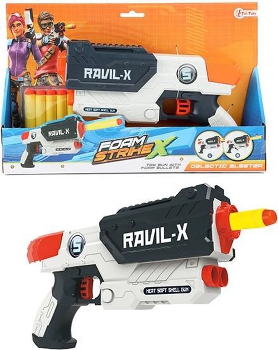 Pistool white l foam strikex toi-toys (32846a) från Toi-Toys i Flerfärgad – produktbild