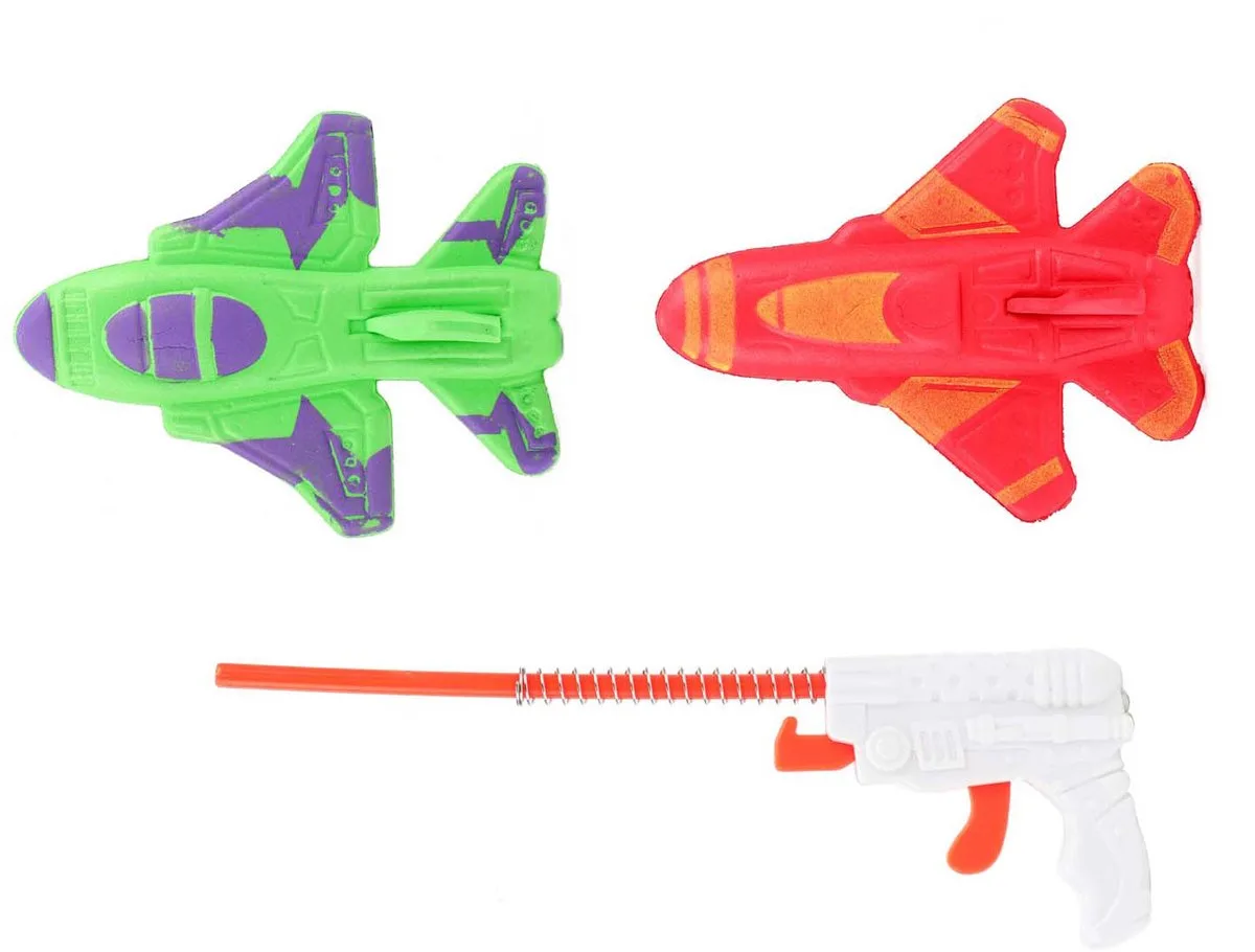 Play Out Afschiet Foam Vliegtuigje van Toi-Toys in Meerkleurig – productfoto