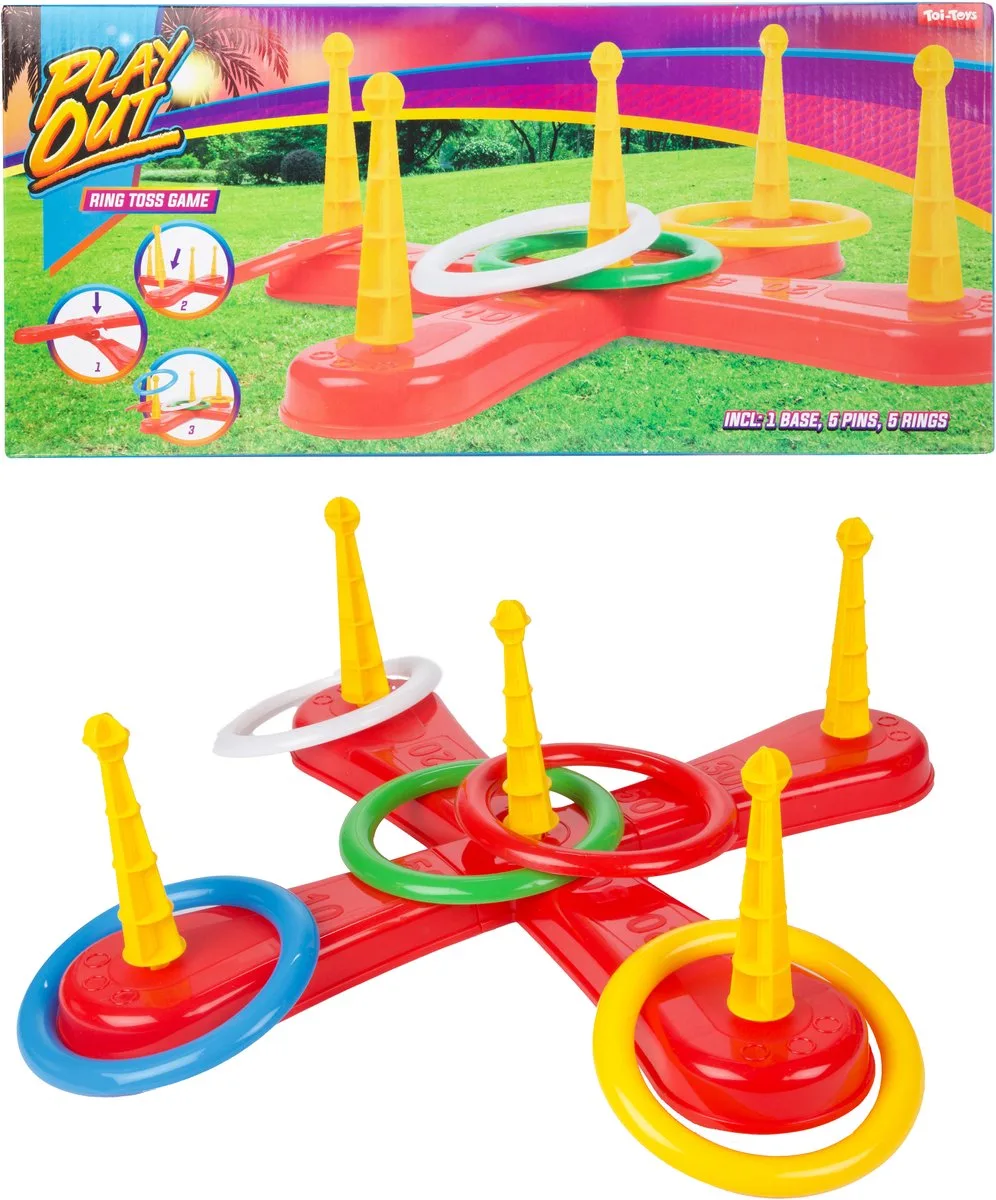 Play Out Ringwerpspel Bright met 5 Ringen von Toi-Toys in Mehrfarbig – Produktfoto
