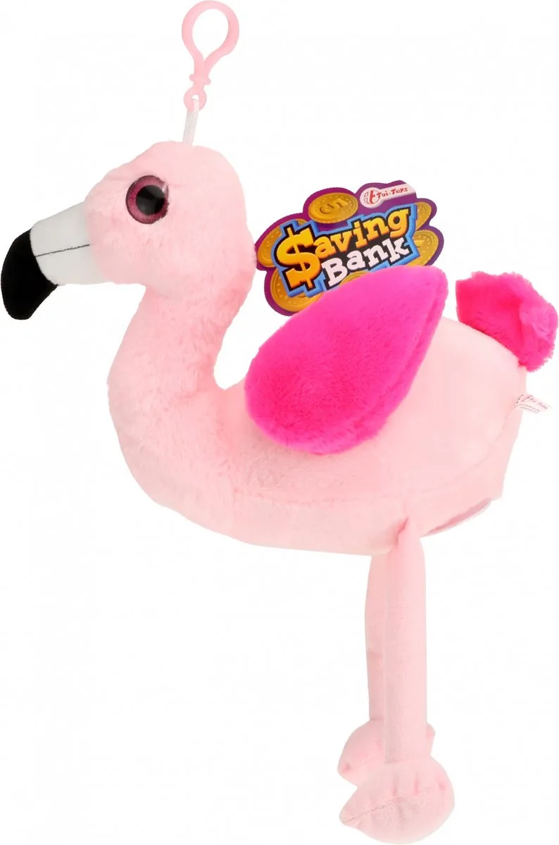 Pluchen Spaarpot Flamingo 45 Cm von Toi-Toys in Rosa – Produktfoto