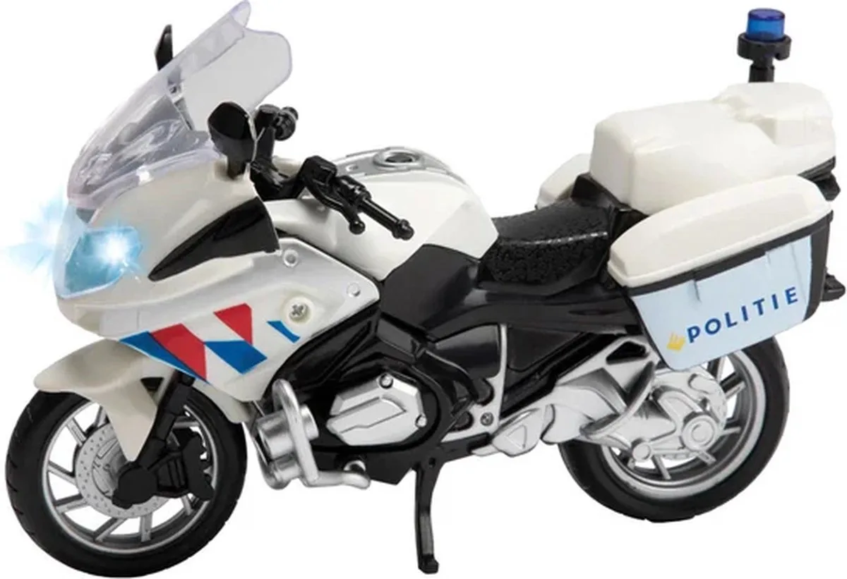 Politiemotor Nederlands met Licht en Geluid från Toi-Toys i Vit – produktbild