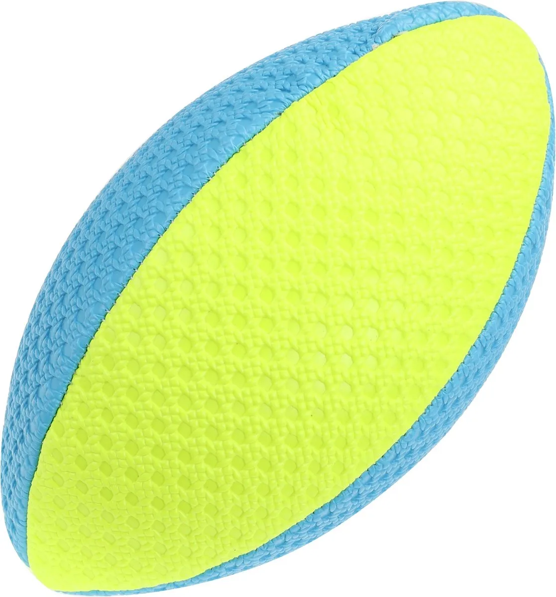 Rugbybal neon blauw/geel fra Toi-Toys i Blå – produktbillede