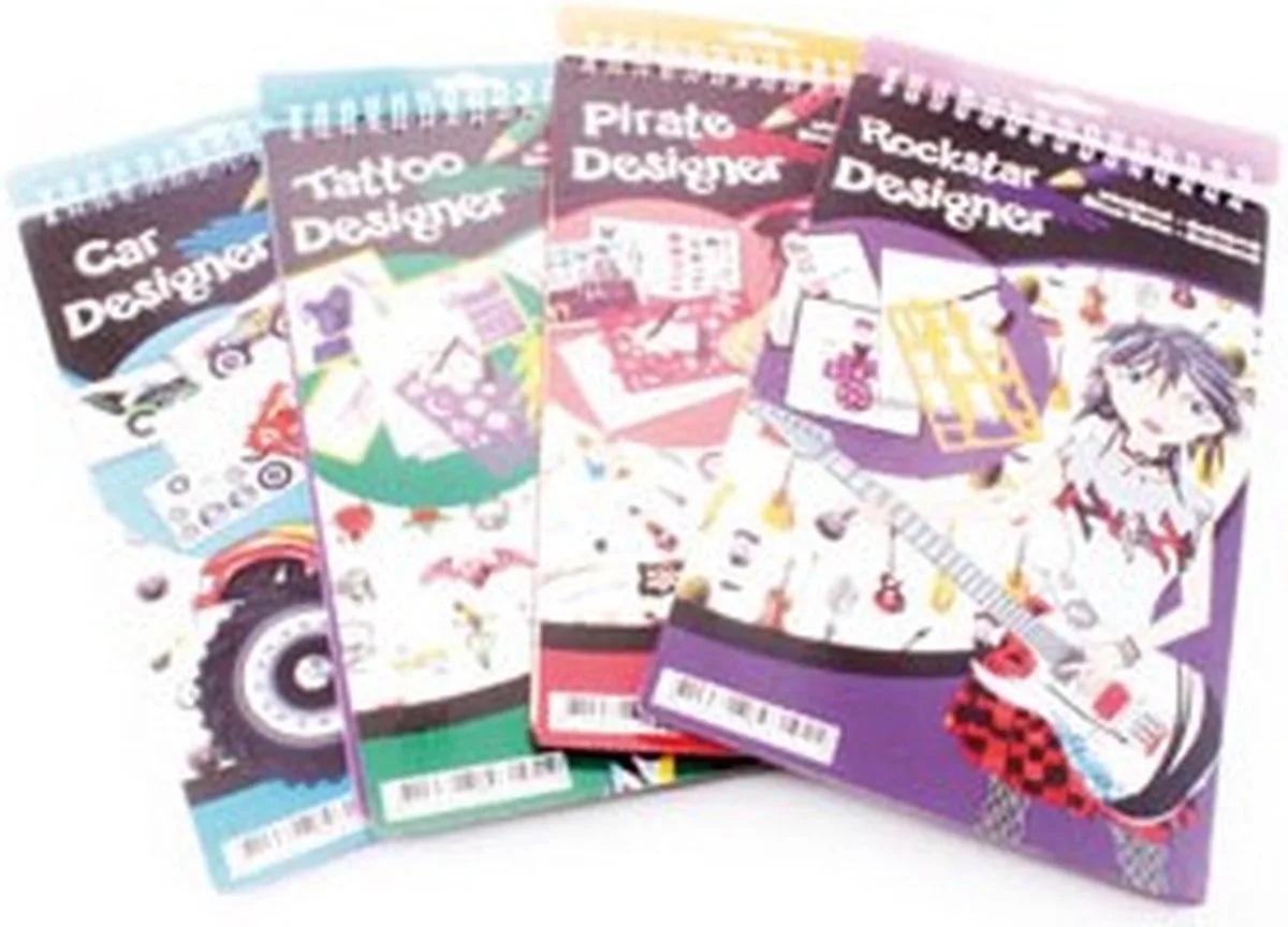 schetsboek - designer - ontwerp je eigen mode voor piraten of rocksterren de Toi-Toys en Bonte – photo du produit