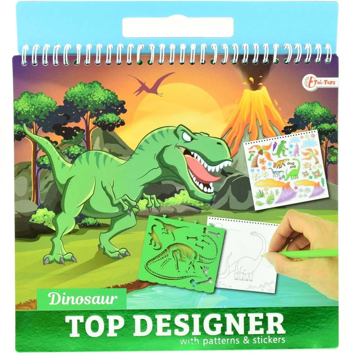 Schetsboek dino van Toi-Toys in Meerkleurig – productfoto