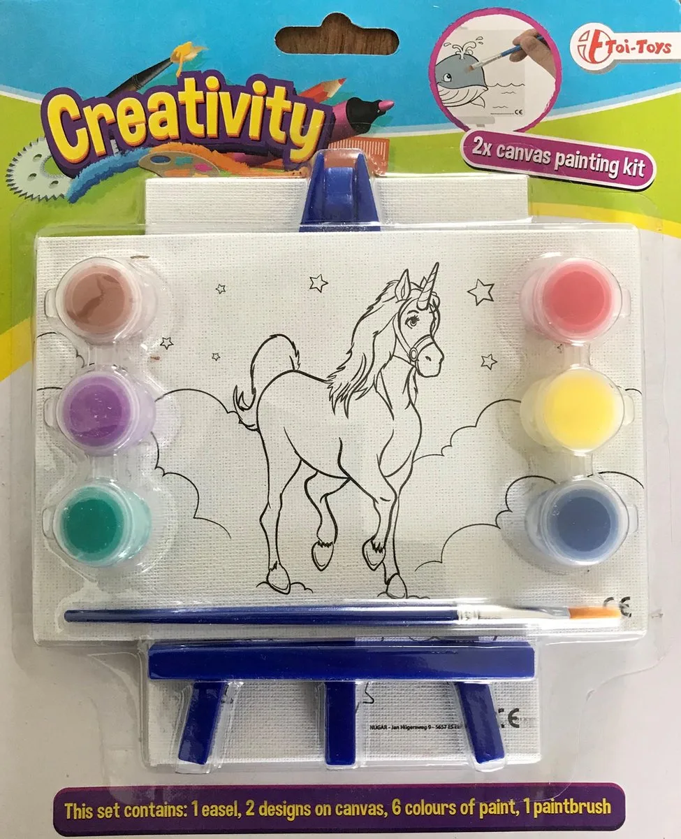 Schilderset met 2 schilderijen Paard fra Toi-Toys i Assorti – produktbillede