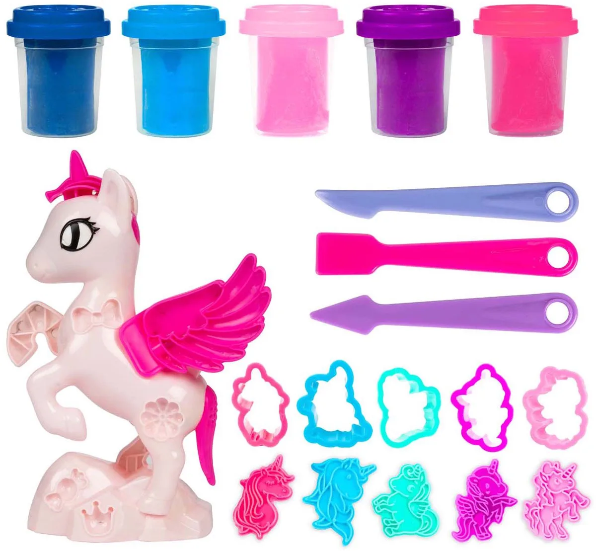 Sculptidough Kleiset Eenhoorn, 5dlg. fra Toi-Toys i Flerfarvet – produktbillede