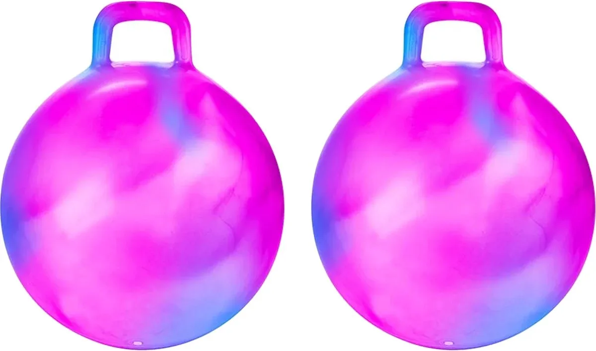 Skippybal marble - 2x - roze/blauw - D45 cm - buitenspeelgoed voor kinderen by Toi-Toys in Pink – product photo