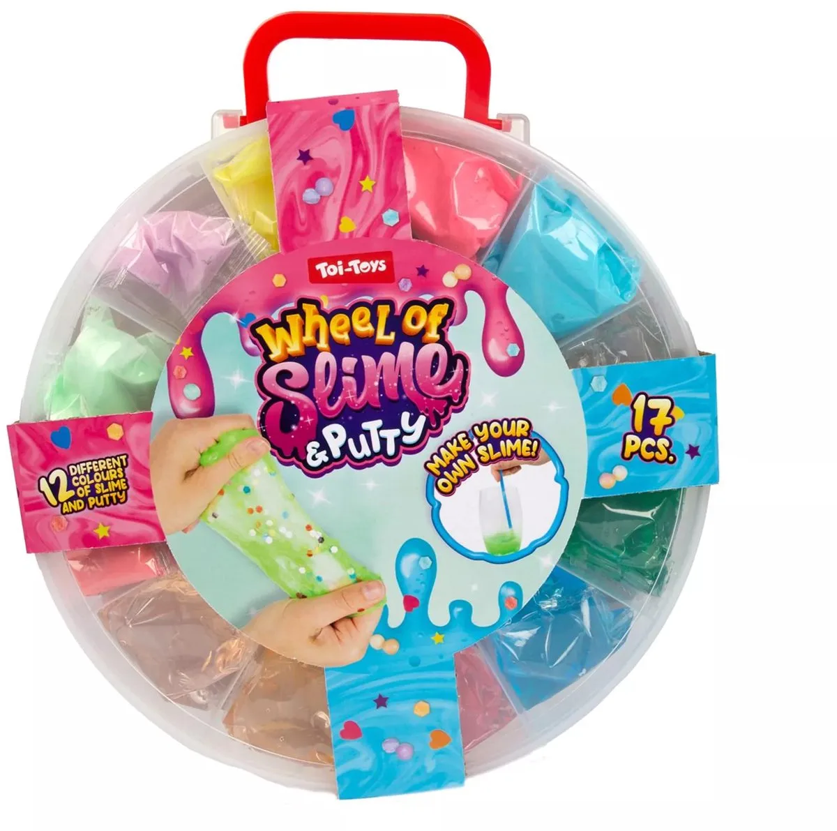 Slijm en Putty wheel van Toi-Toys in Rainbow slijm – productfoto