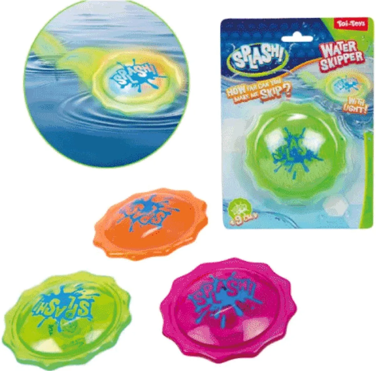 SPLASH Disc Water Skipper 9cm fra Toi-Toys i Willekeurig – produktbillede