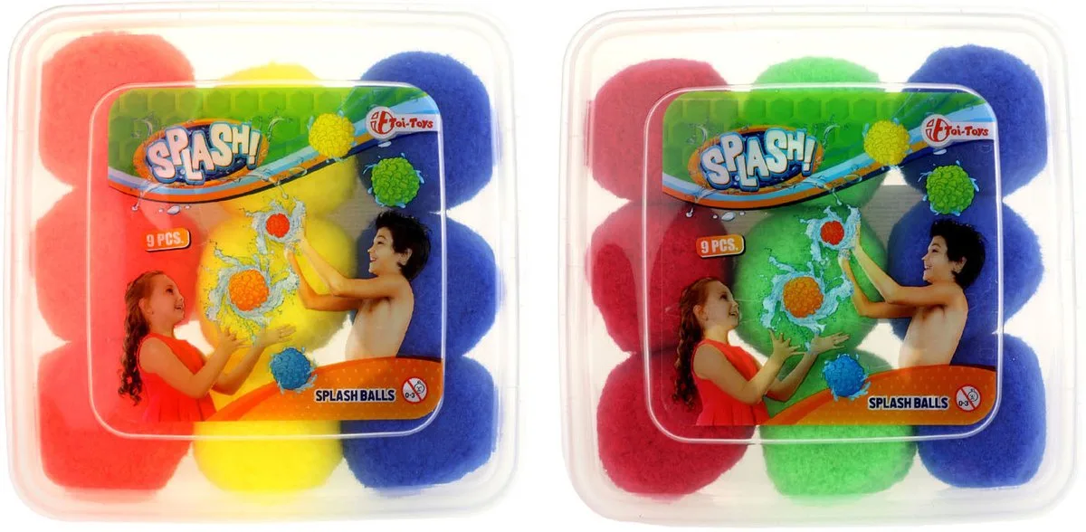 Splash Super Splashballen, 9st. fra Toi-Toys i Flerfarvet – produktbillede