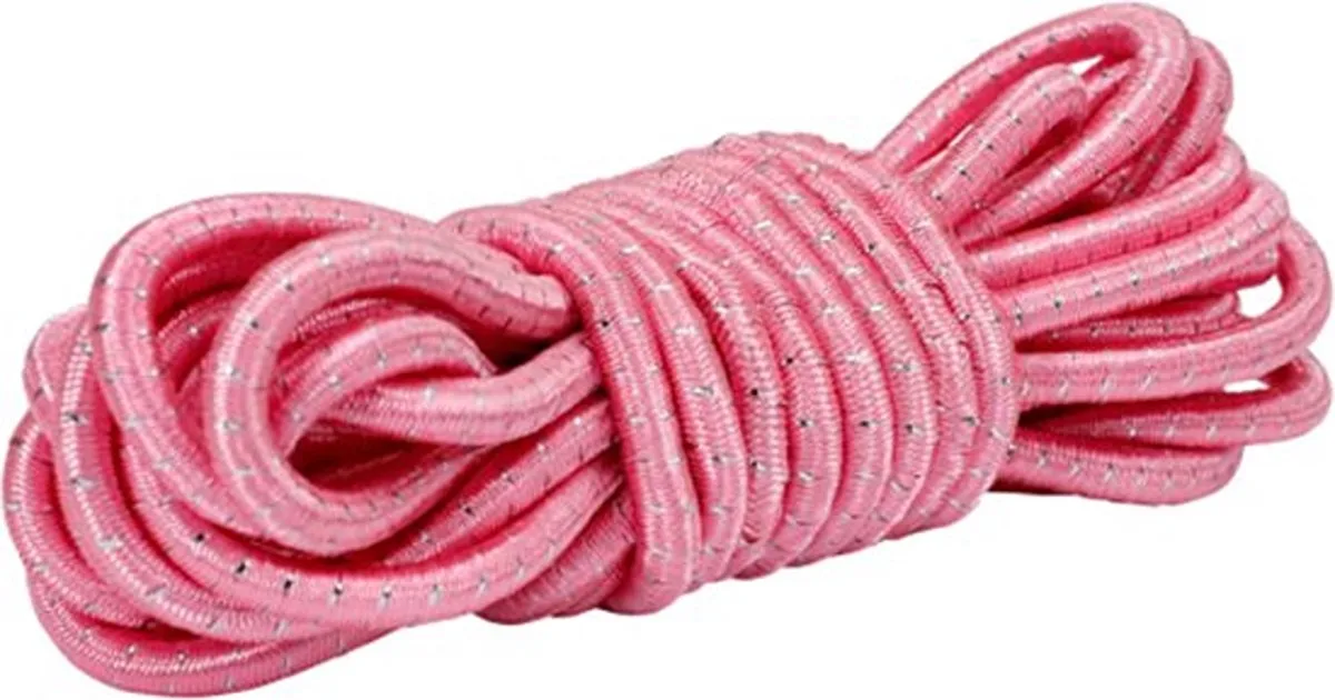 Springelastiek - Springen - Buiten/binnen activiteit - Bezigheid voor kinderen - Elastiek - 3 meter - Buitenspelen fra Toi-Toys i Lyserød – produktbillede