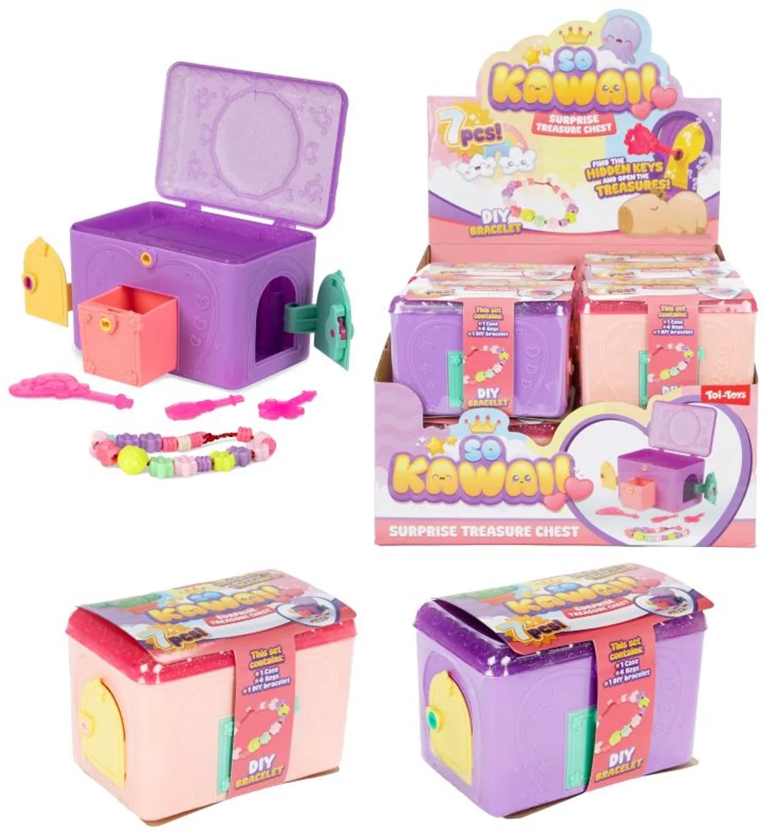 verrassingskist speelgoed met kralen en sleutels - SO Kawaii. från Toi-Toys i Flerfärgad – produktbild