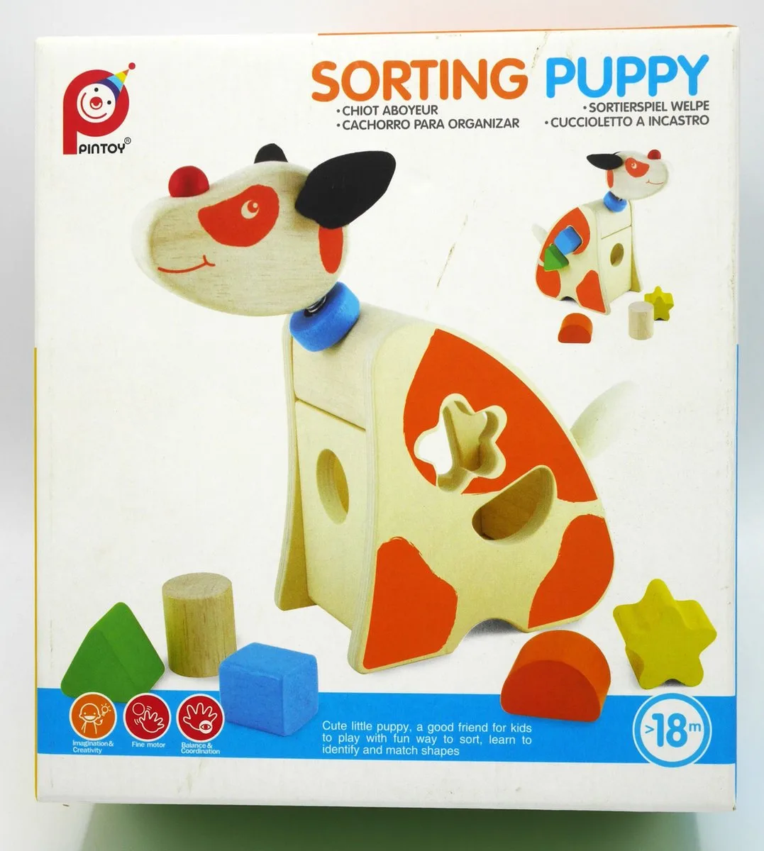 Vormenstoof puppy van hout eureka bvba de Toi-Toys en Multicolore – photo du produit