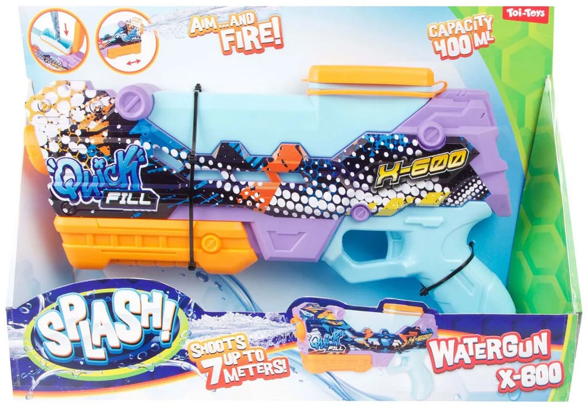 Splash Water Gun Quick Fill X600 von Toi-Toys in Mehrfarbig – Produktfoto
