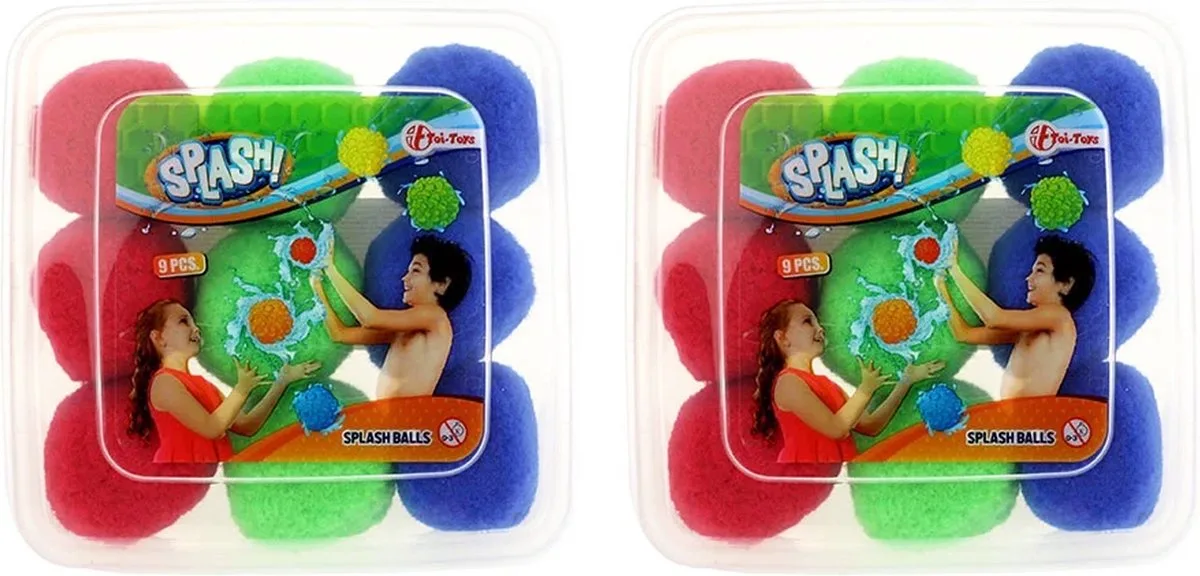 Waterspeelgoed splash ballen - 18 stuks - herbruikbare waterballonen - zomer speelgoed fra Toi-Toys i Flerfarvet – produktbillede