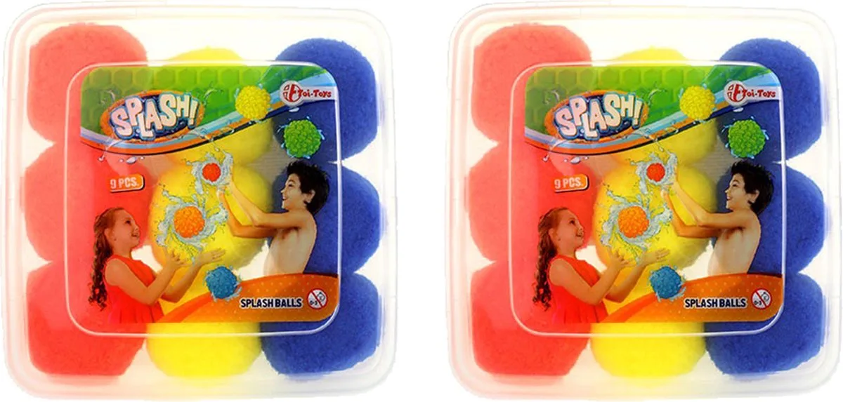 Waterspeelgoed splash ballen - 18 stuks - herbruikbare waterballonen - zomer speelgoed fra Toi-Toys i Blå – produktbillede