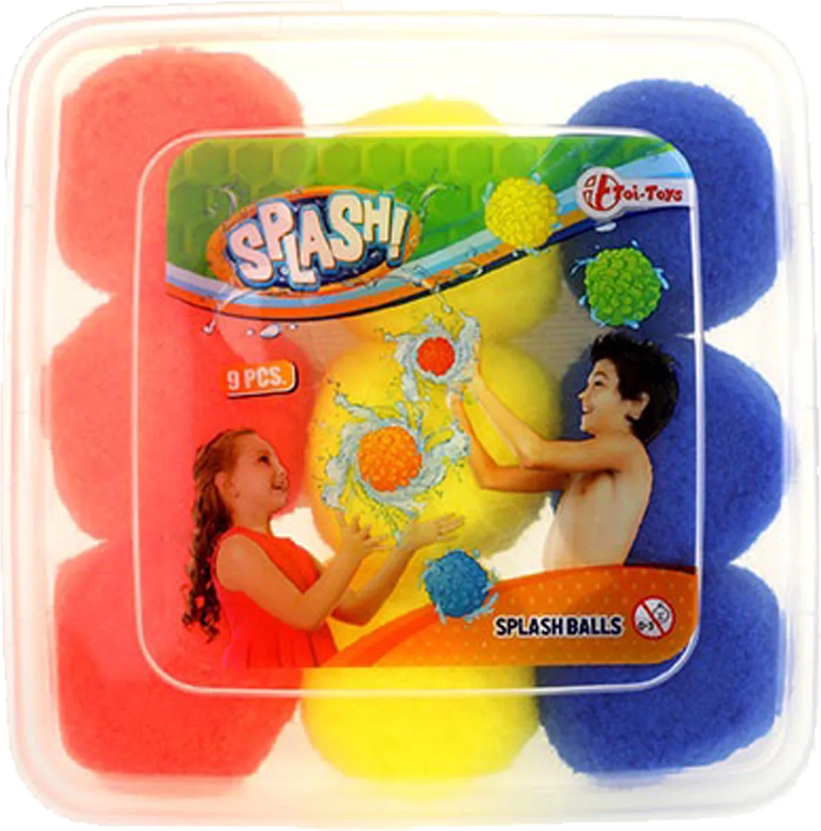 Waterspeelgoed splash ballen - 9 stuks - herbruikbare waterballonen - zomer speelgoed van Toi-Toys in Meerkleurig – productfoto