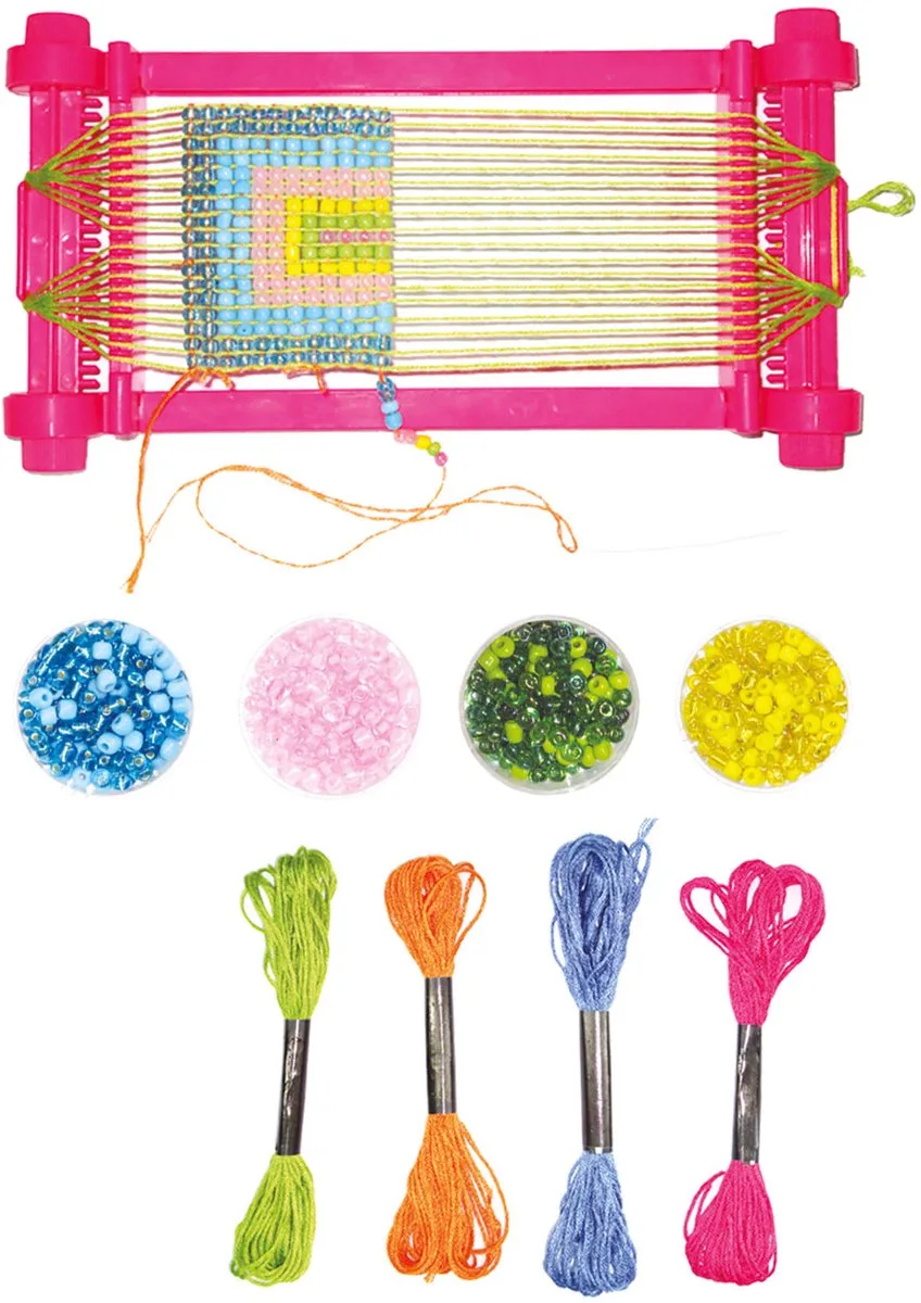 Weefgetouw met Garen en Kralenset von Toi-Toys in Mehrfarbig – Produktfoto