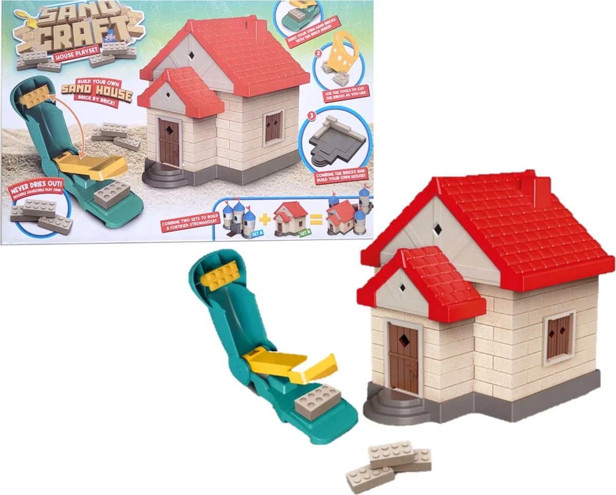 Zandhuis maken set - Voor kinderen - Speelset - Creatief - Magisch Zand - Uren speelplezier de Toi-Toys – photo du produit