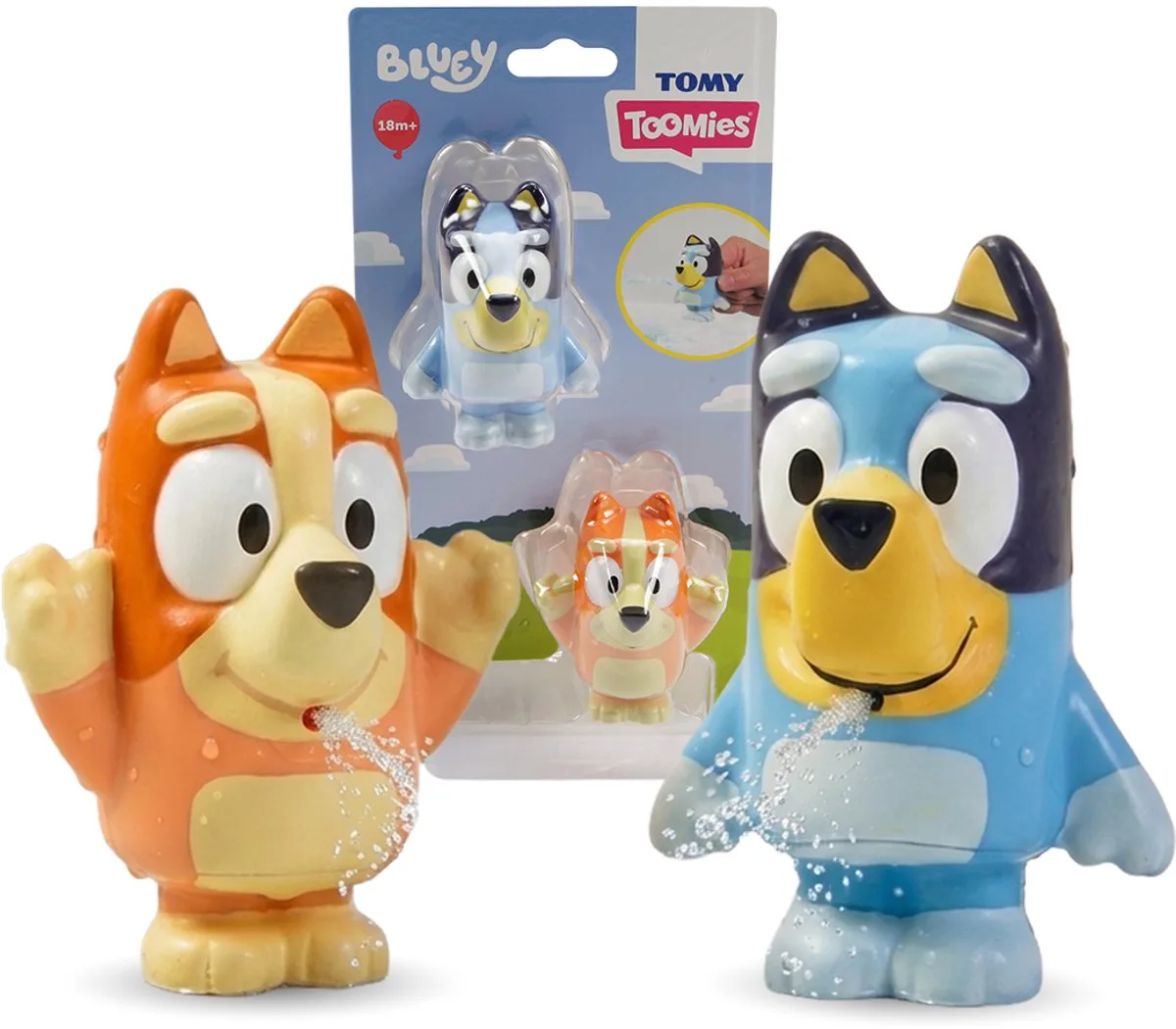 BLUEY - Bluey & Bingo waterspuiters - Badspeelgoed by TOMY in Blue – product photo