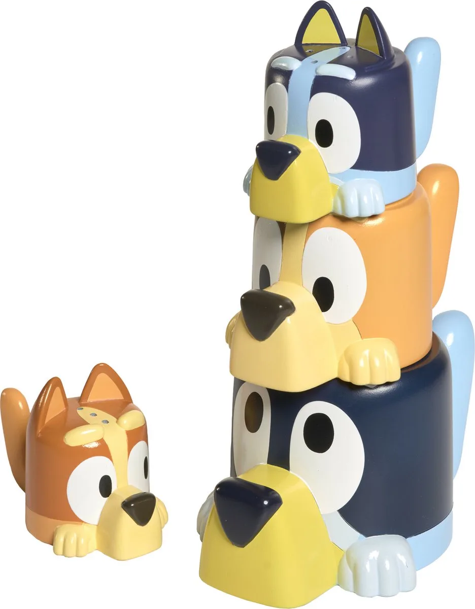 BLUEY - Bluey Familie Stapel- en Schenkbekers - Badspeelgoed van TOMY in Blauw – productfoto