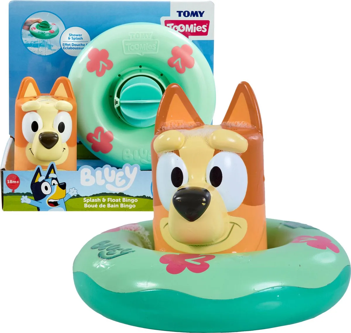 Bluey Bluey Splash & Float-bingo Badespielzeug von TOMY in Grün – Produktfoto