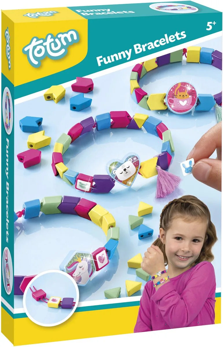 Armbandjes maken - 3 stuks - 75 kralen - Speelgoed Kinderen - Knutselen - Voor meisjes - Vanaf 5 jaar von Totum in Funny Bracelets – Produktfoto