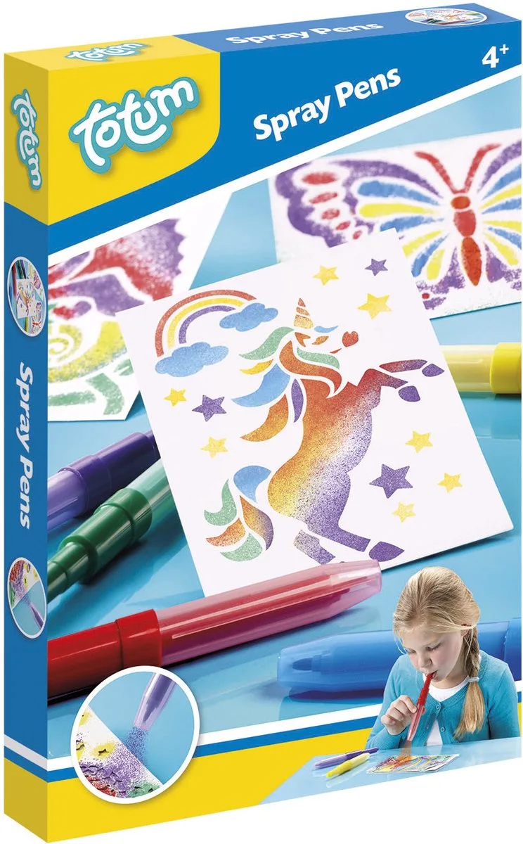 Blaaspennen - 5 stuks - Met 4 sjablonen - Speelgoed Kinderen - Knutselen - Voor meisjes en jongens - Vanaf 4 jaar de Totum en Totum – photo du produit