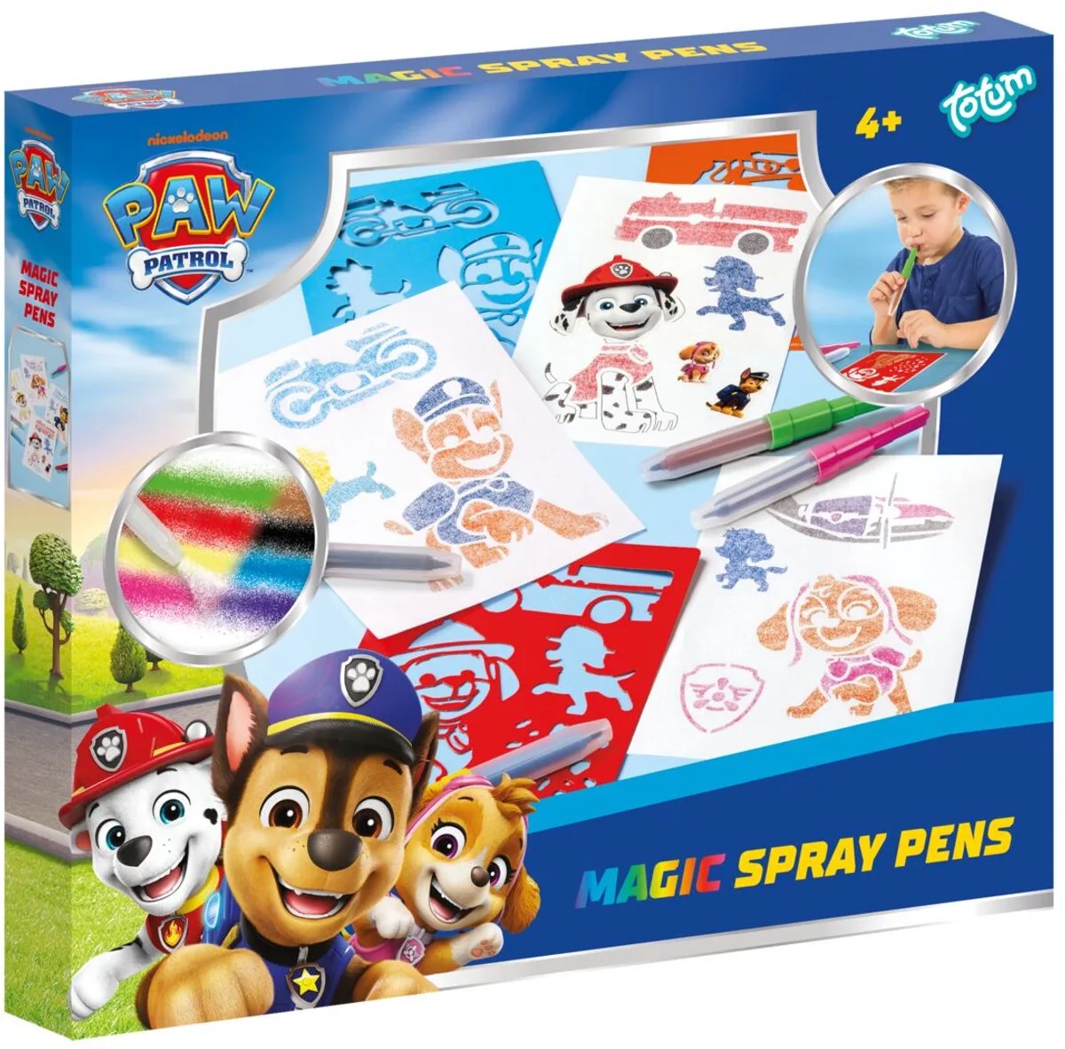 Blaaspennen - 5 stuks - Met sjablonen - Speelgoed Kinderen - Knutselen - Voor meisjes en jongens - Vanaf 4 jaar de Totum en PAW Patrol – photo du produit