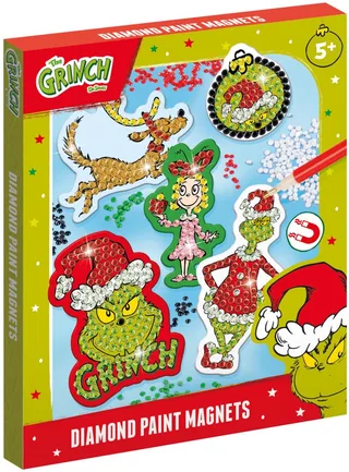 Diamond Painting magneten maken - Met 1100 steentjes - Speelgoed Kinderen - Knutselen - Voor meisjes en jongens - Vanaf 5 jaar by Totum in The Grinch – product photo 1 of 3
