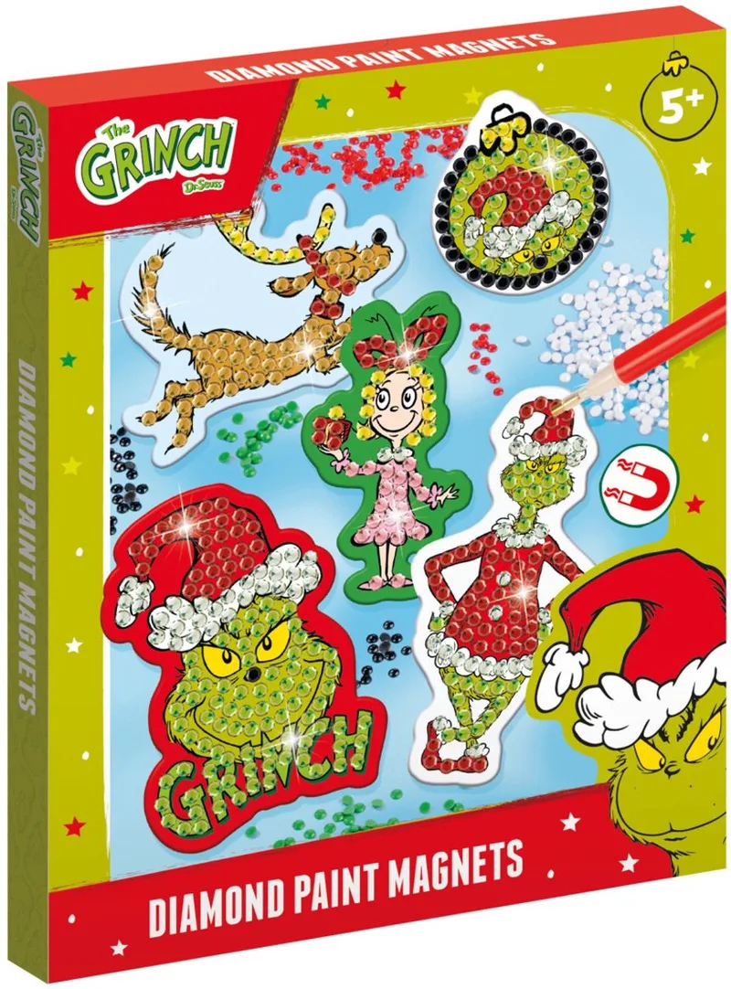 Diamond Painting magneten maken - Met 1100 steentjes - Speelgoed Kinderen - Knutselen - Voor meisjes en jongens - Vanaf 5 jaar by Totum in The Grinch – product photo 1 of 3