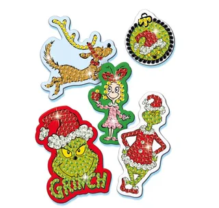 Diamond Painting magneten maken - Met 1100 steentjes - Speelgoed Kinderen - Knutselen - Voor meisjes en jongens - Vanaf 5 jaar by Totum in The Grinch – product photo 3 of 3