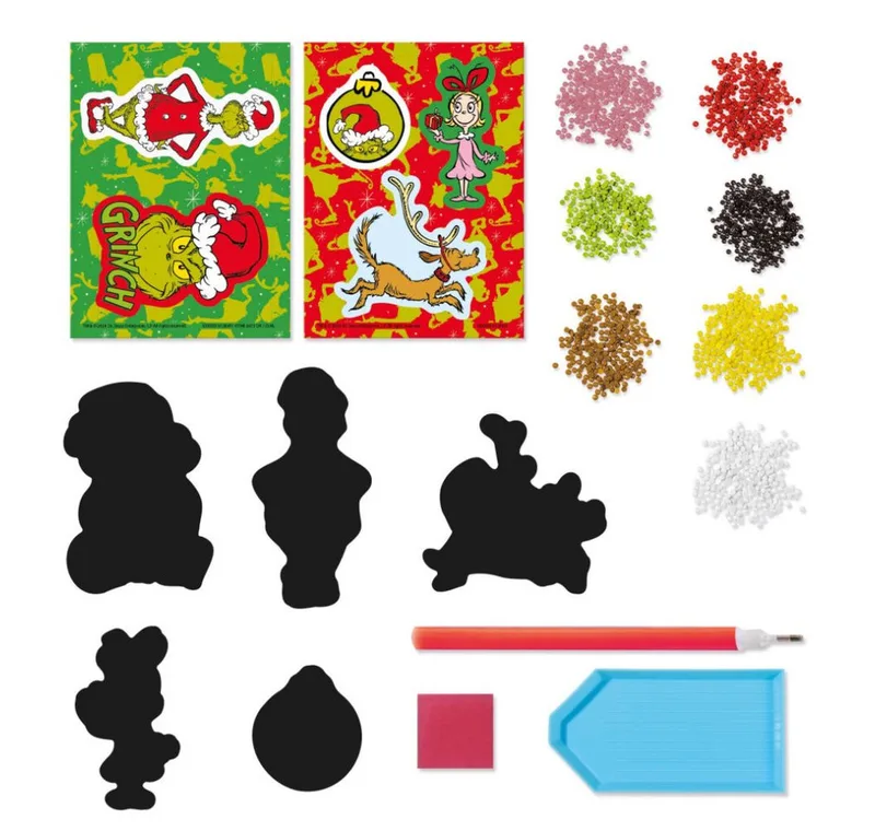 Diamond Painting magneten maken - Met 1100 steentjes - Speelgoed Kinderen - Knutselen - Voor meisjes en jongens - Vanaf 5 jaar by Totum in The Grinch – product photo 2 of 3
