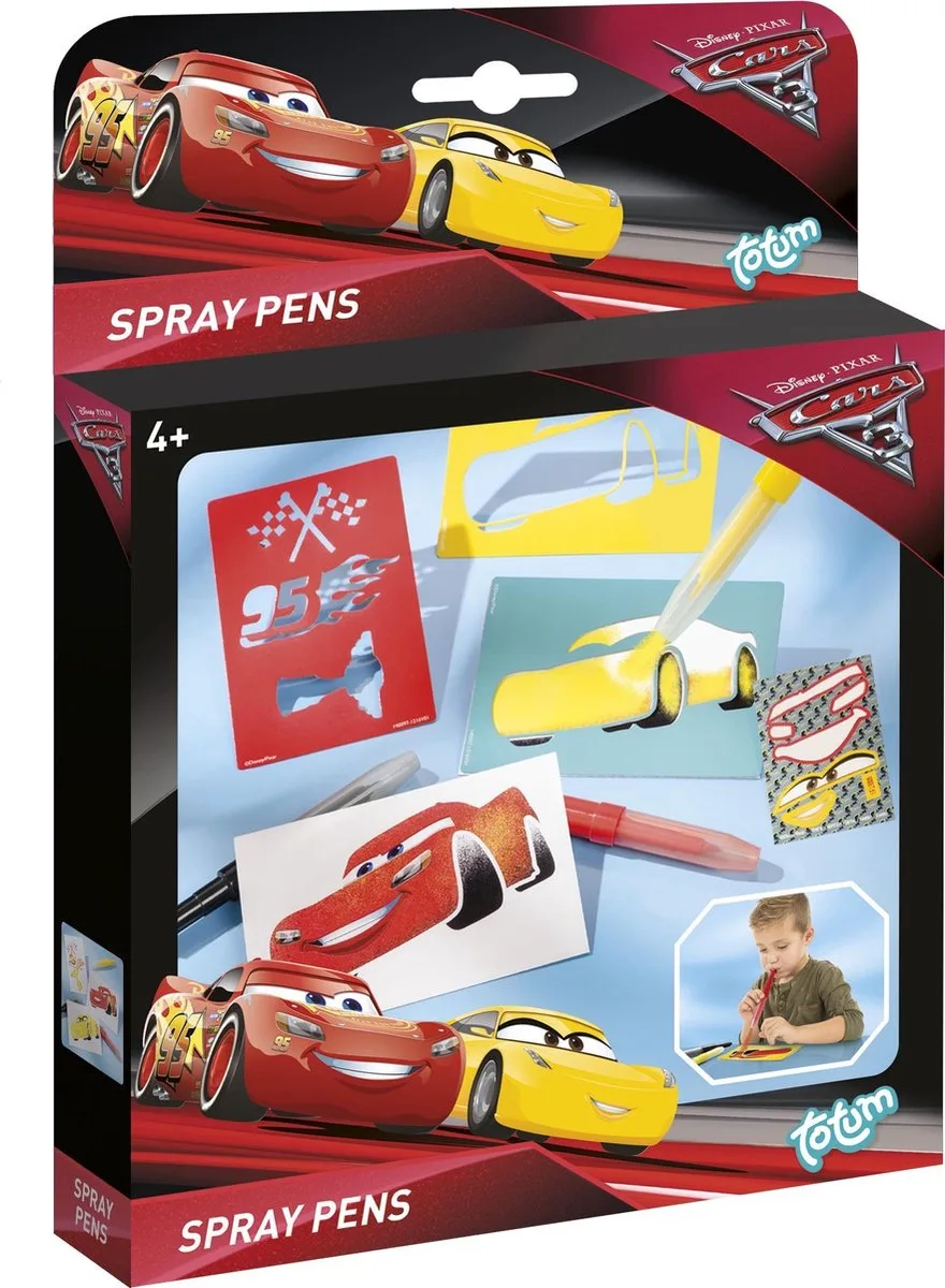 Disney Cars 3 Spray Pens - Blaaspennen van Totum in Meerkleurig – productfoto