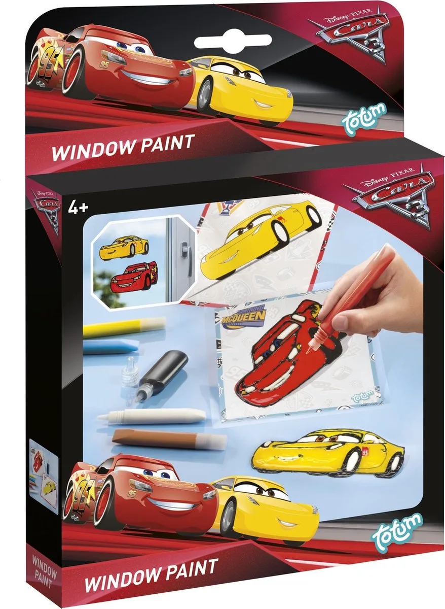 Disney Cars 3 Windowpaint - Raamstickers maken från Totum i Flerfärgad – produktbild