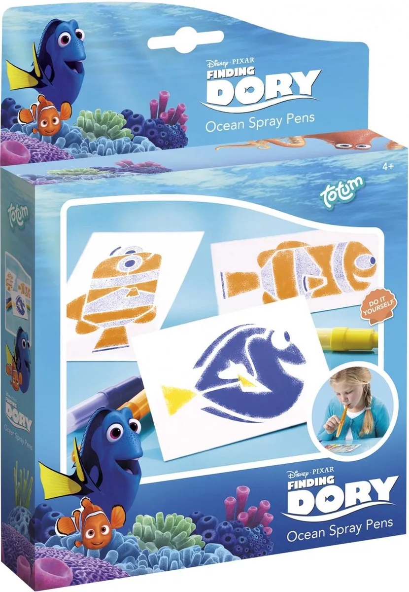 Disney Finding Dory Ocean Spraypens - blaaspen schilderijtjes maken de Totum en Multicolore – photo du produit