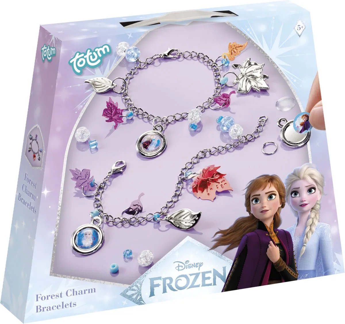 Disney Frozen maken - 2 stuks - Forest Charm Bracelets - Anna en Elsa - Speelgoed Kinderen - Knutselen - Voor meisjes - Ook voor kleuters - Vanaf 3 jaar de Totum en Bedelarmbandjes – photo du produit