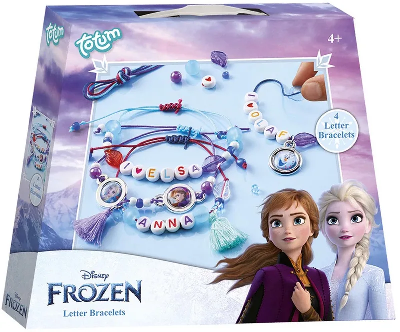 Disney Frozen maken - 4 stuks - Met Anna en Elsa - Speelgoed Kinderen - Knutselen - Voor meisjes - Vanaf 4 jaar by Totum in Letterarmbandjes – product photo