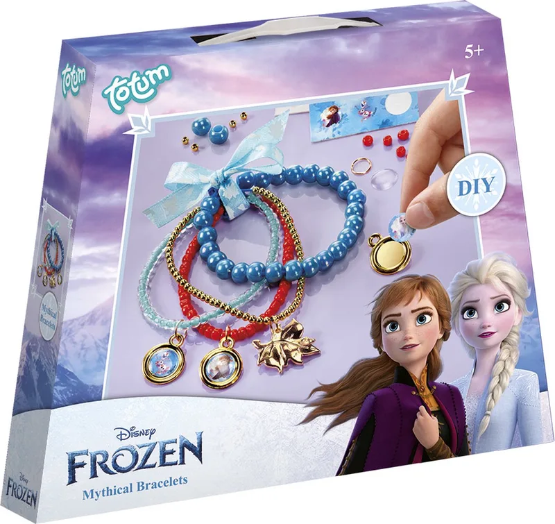 Disney Frozen maken - 4 stuks - Met kralen en bedels - Anna, Elsa en Olaf - Speelgoed Kinderen - Knutselen - Voor meisjes en jongens - Vanaf 5 jaar by Totum in Armbandjes – product photo