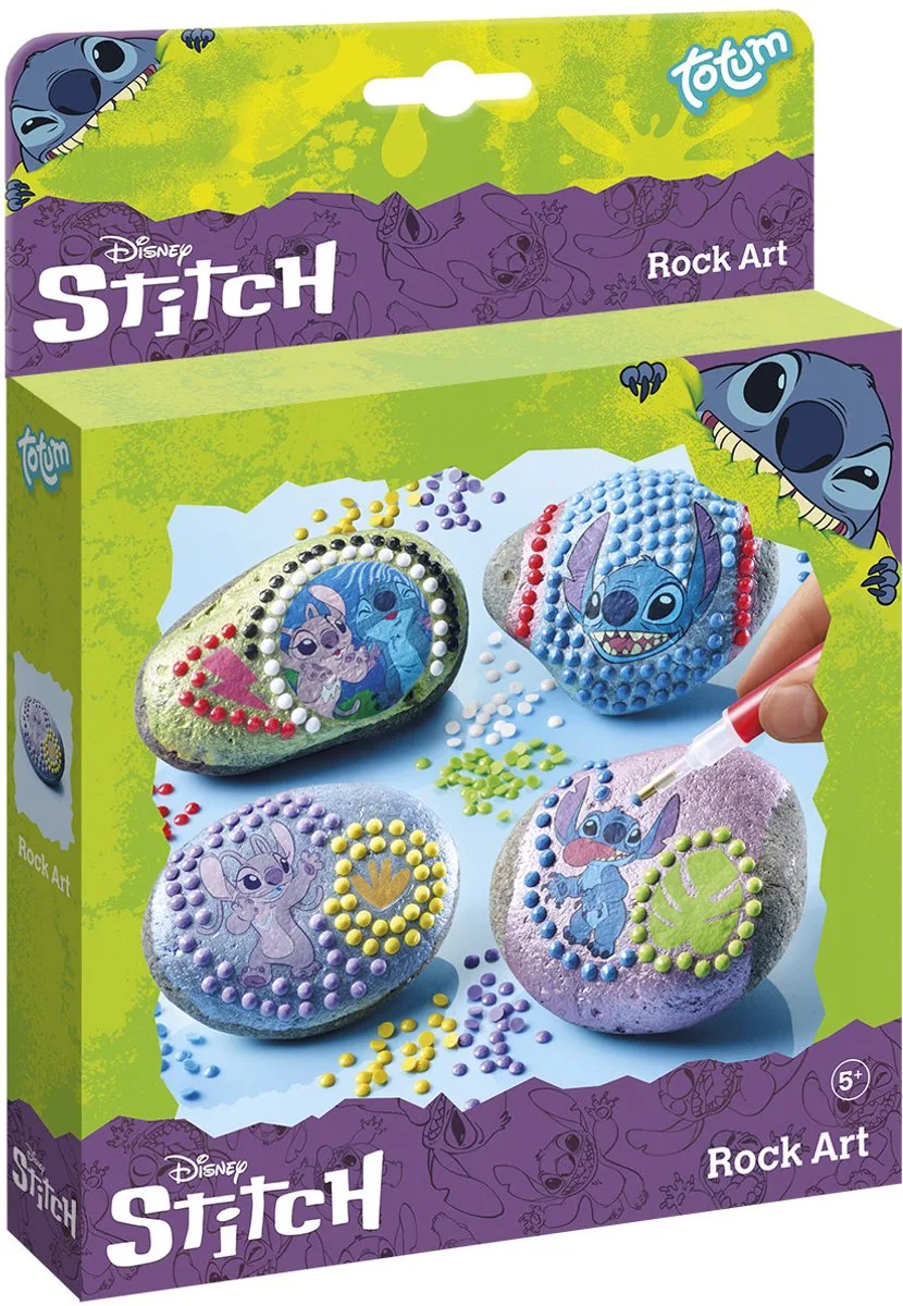 Disney Stitch Stenen versieren met afwrijfplaatjes - Met 400+ steentjes - Speelgoed Kinderen - Knutselen - Voor meisjes en jongens - Vanaf 5 jaar från Totum i Grön – produktbild