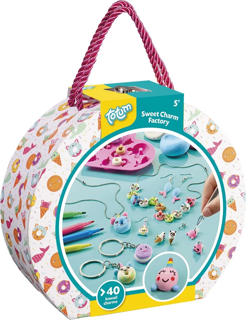 Kawaii sieraden en accessoires maken - 40+ designs - Speelgoed Kinderen - Knutselen - Voor meisjes - Vanaf 5 jaar by Totum in Sweet Charm Factory – product photo