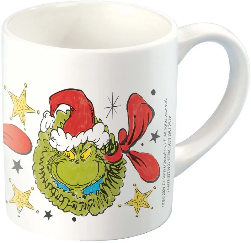 Keramieken mok beschilderen - Met 5 kleuren verf en penseel - Speelgoed Kinderen - Knutselen - Voor meisjes en jongens - Vanaf 5 jaar by Totum in The Grinch – product photo