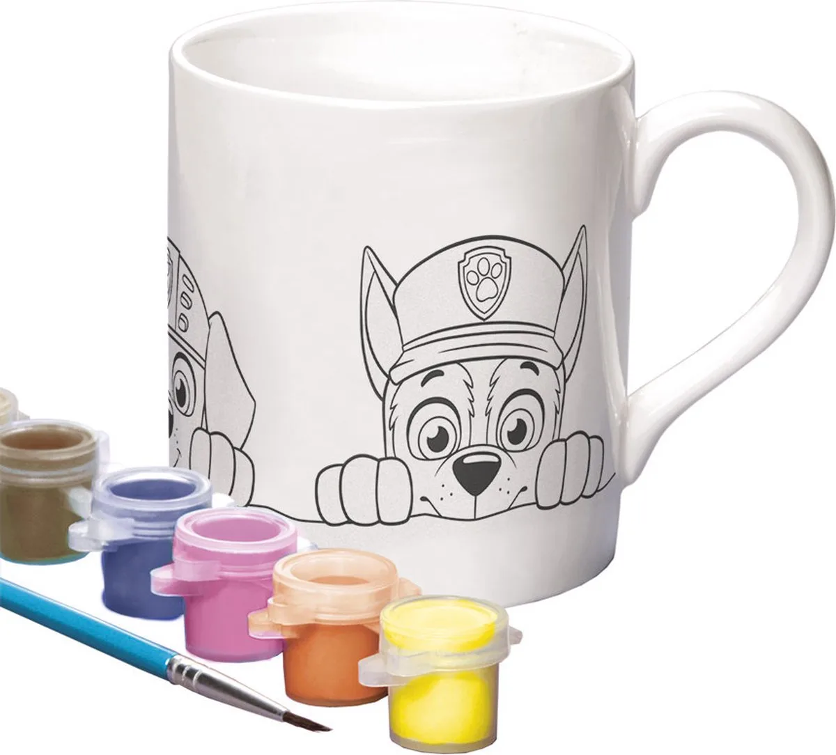 Keramieken mok beschilderen - Met verf en penseel - Speelgoed Kinderen - Knutselen - Voor meisjes en jongens - Vanaf 4 jaar von Totum in PAW Patrol – Produktfoto