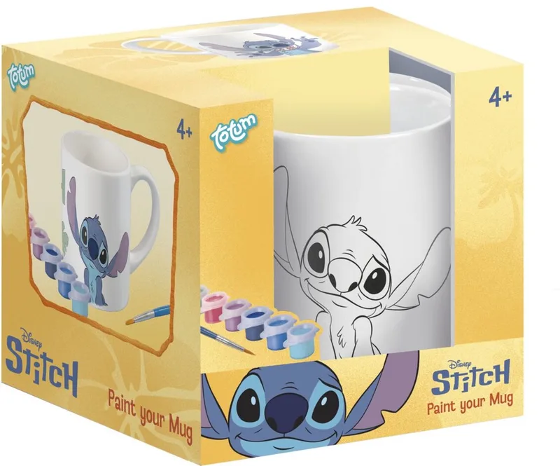 Keramieken mok beschilderen - Met verf en penseel - Speelgoed Kinderen - Knutselen - Voor meisjes en jongens - Vanaf 5 jaar by Totum in Disney Stitch – product photo