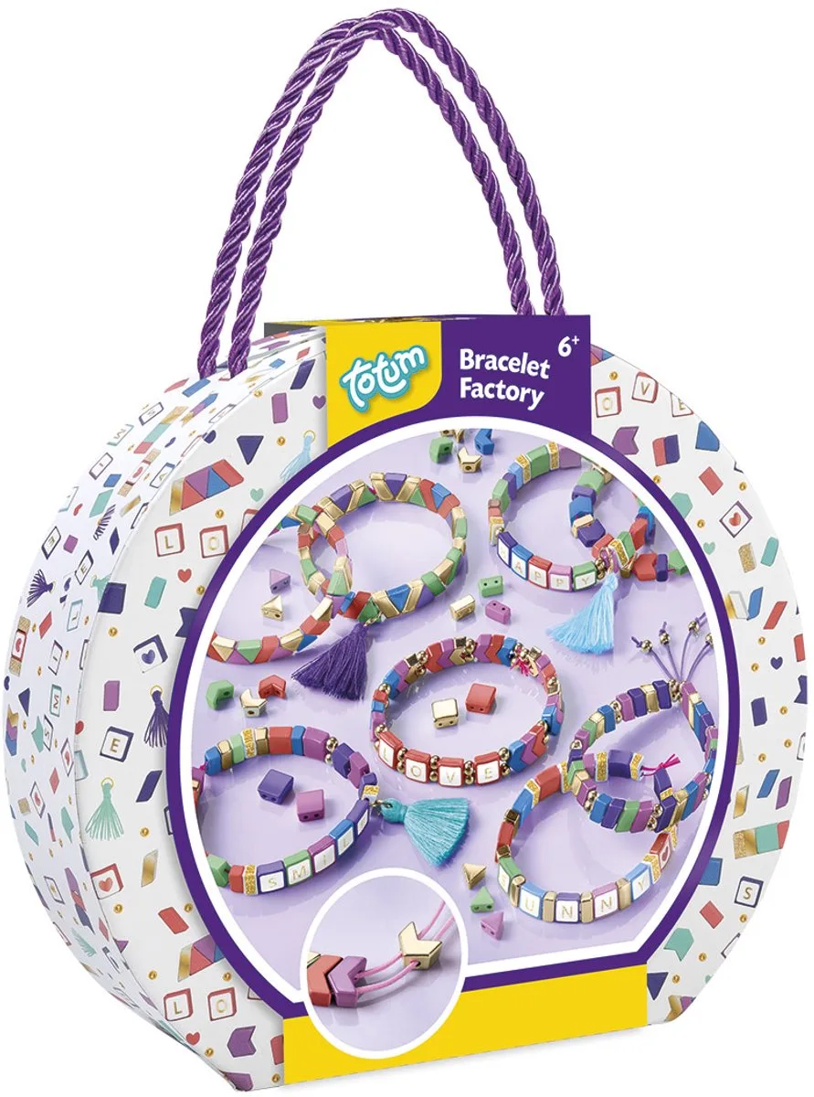 Knutselkoffer voor 8 armbandjes maken - Bracelet Factory - 500+ kralen - Speelgoed Kinderen - Knutselen - Voor meisjes - Vanaf 6 jaar de Totum en Bracelet Factory Armbanden maken – photo du produit