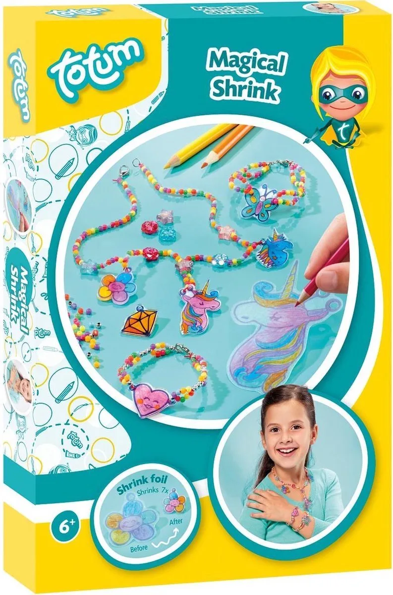 Magical Shrink - Sieradenset krimpfolie van Totum in Unicorn krimpfolie sieraden – productfoto